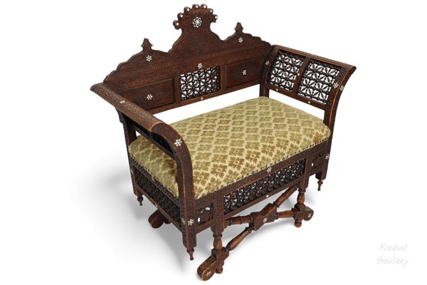 Vintage Moorish Bench Chair, 1920s for sale at Pamono