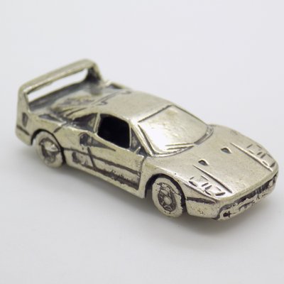 希少！Germany ヴィンテージブローチF40 Vintage Italian Handmade Silver F40 Ferrari Sport Car Figurine