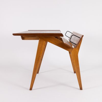 Vintage Desk in Oak by Marcel Gascoin, 1940s for sale at Pamono