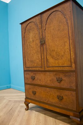 chinese dress ladies Antique Walnut Burl Dresser Armoire Linen Cabinet