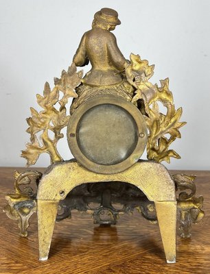 Vintage French Style Mantel Clock with Matching Candelabras, Set
