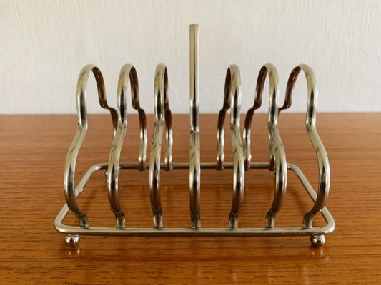 Porte-toasts en métal argenté et plateau pour servir le foie gras - Arts de la table