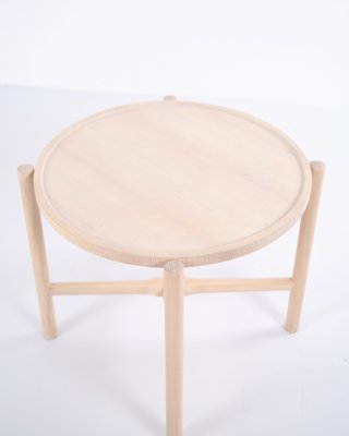 Model PP35/62 Side Table in White Soap-Treated Oak by Hans J
