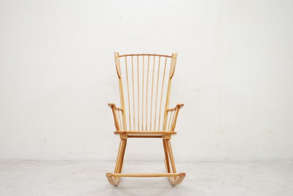 Antique wingback on sale rocking chair