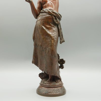 Auguste Moreau, Lady with Branch, Late 19th Century, Bronze for
