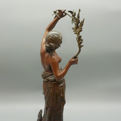 Auguste Moreau, Lady with Branch, Late 19th Century, Bronze for
