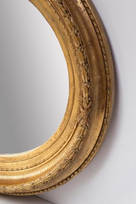 Miroir mural ovale doré vintage