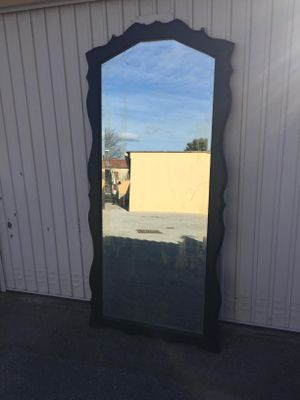 Mid Cenutry Large Mirror With A Wooden Frame