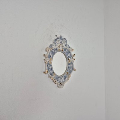 Mid-Century Porcelain Mirror from Capodimonte, Italy, 1960s for