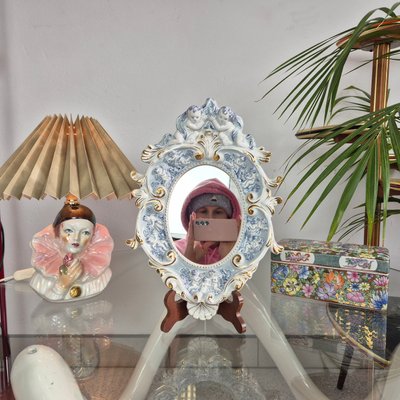 Mid-Century Porcelain Mirror from Capodimonte, Italy, 1960s for