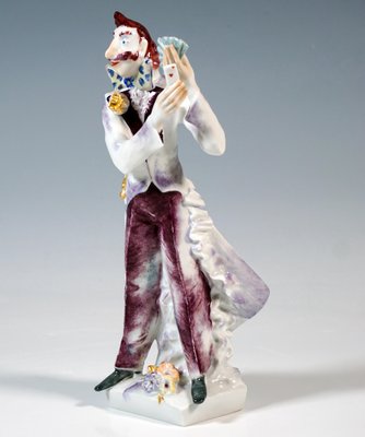 Circus Magician with Cards attributed to Peter Strang for Meissen