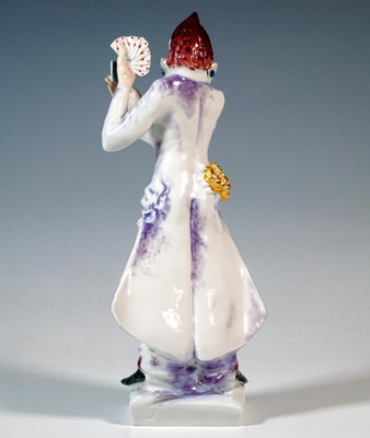 Circus Magician with Cards attributed to Peter Strang for Meissen
