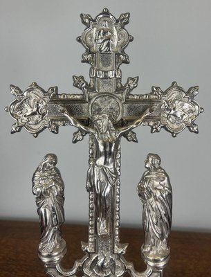 Pendentif Croix En Argent Sterling Art Nouveau - Vintage - Religieux - Occasion - Poinçon 925