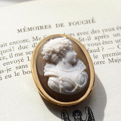 Broche Camée Ancienne Argent Sterling – Victorienne – Poinçonnée UK