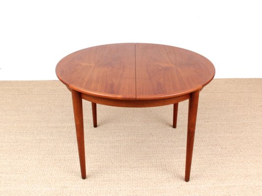 Teak Round Dining Table 1950s For, Teak Round Table