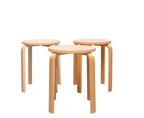 IKEA FROSTA スツール　3脚セット Frosta Stools from Ikea, 1980s, Set of 3 for sale at Pamono