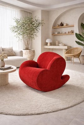 Soft Heart Lounge Rocking Chair by Ron Arad for Moroso, Italy