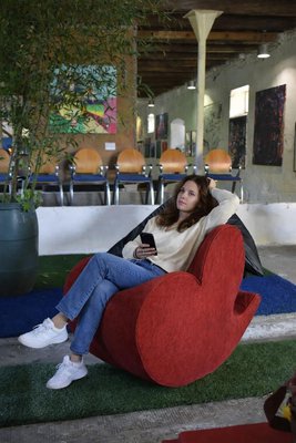 Soft Heart Lounge Rocking Chair by Ron Arad for Moroso, Italy