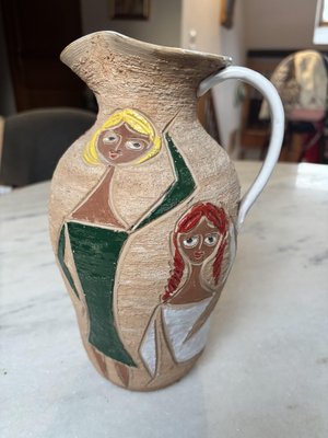 Italian Ceramic Figurative Jug from Fratelli Fanciullacci, 1950s