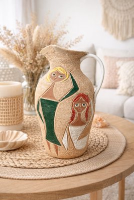 Italian Ceramic Figurative Jug from Fratelli Fanciullacci, 1950s