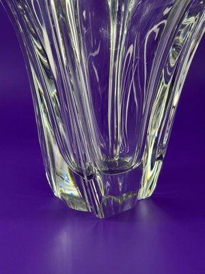 Vintage Sculptural Crystal Vase from Daum, France, 1970s for sale