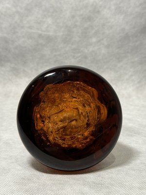 Amber Whirlpool Cone Vase by František Vízner for Skrdlovice, 1968