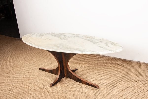 Table à manger avec plateau en marbre blanc et 6 chaises - gris | Meubles RD