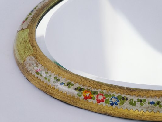 Miroir mural rond en métal style vintage Couleur doré