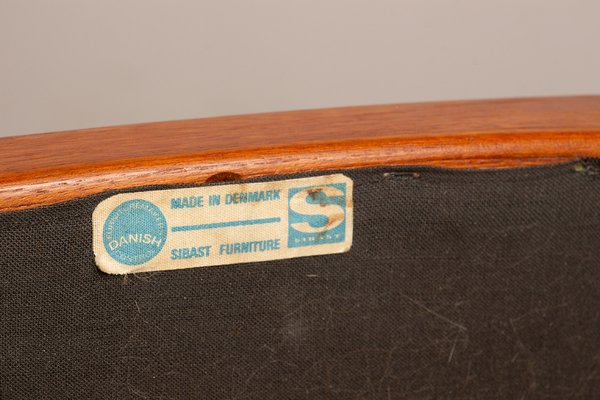 Vintage Danish Model 430 Chairs in Teak and New Leather by Arne