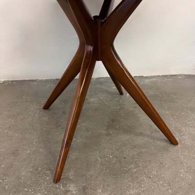 Round Walnut Table, 1950s for sale at Pamono