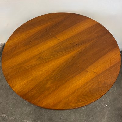 X-TAGE WALNUT 【ROUND L】 Round Walnut Table, 1950s for sale at Pamono