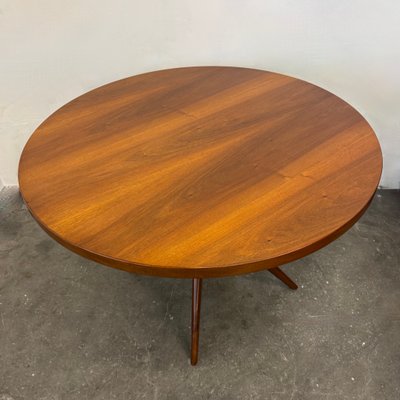 X-TAGE WALNUT 【ROUND L】 Round Walnut Table, 1950s for sale at Pamono