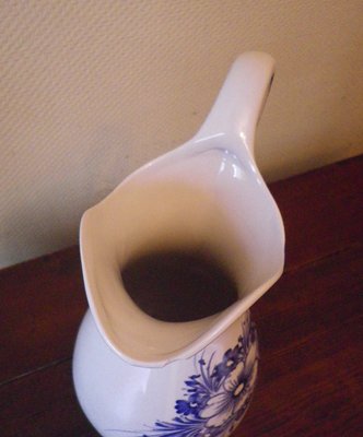 Vintage Wash Pitcher and Basin in Glazed Ceramic, France, 1940s