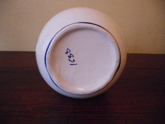 Vintage Wash Pitcher and Basin in Glazed Ceramic, France, 1940s