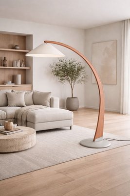 Luna Arched Floor Lamp from Natuzzi, Italy, 1990s for sale at Pamono