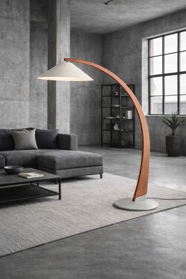 Luna Arched Floor Lamp from Natuzzi, Italy, 1990s for sale at Pamono
