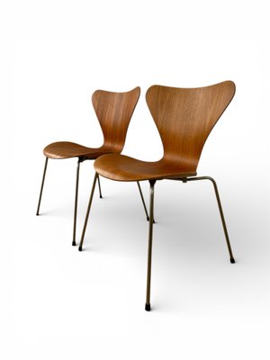 Series 7 Chairs in Teak by Arne Jacobsen for Fritz Hansen for sale