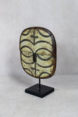 Masque Téké Original Du Gabon - Bois Sculpté - 32 Cm X 20 Cm - Art Tribal