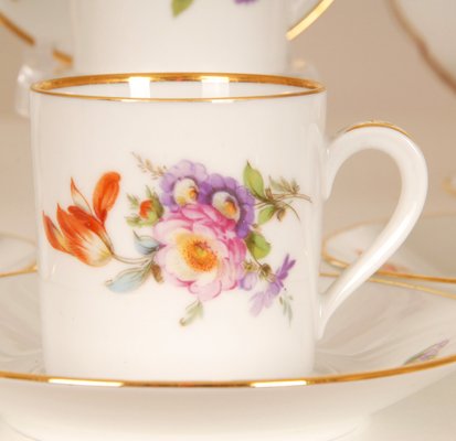 18th Century Porcelain Luncheon Set from Meissen Porcelain, Set of