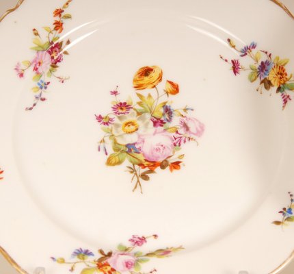 18th Century Porcelain Luncheon Set from Meissen Porcelain, Set of