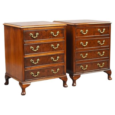 Walnut Bedside Chests, 1960s, Set of 2 for sale at Pamono