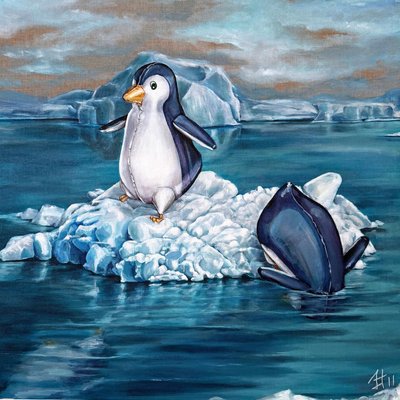 Sofía Cristina Jiménez, Inflatable Emperor Penguin Chicks on a