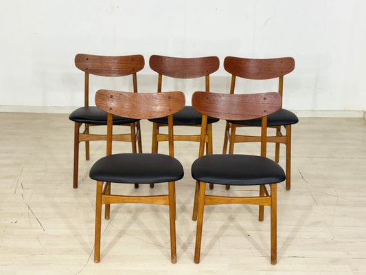 Vintage Dining Chairs from Farstrup in Teak, Set of 5 for sale at