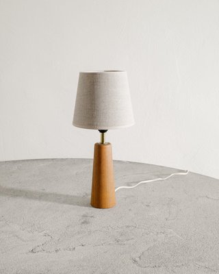 Finnish Mid-Century Wooden Desk or Table Lamp attributed to Lisa