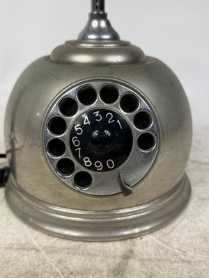 Chrome-Plated Rotary Telephone, Italy, 1950s for sale at Pamono