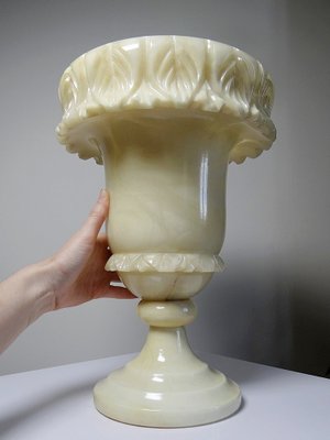 Vase Cylindrique En Albâtre (onyx) - Déco Intérieure Pierre Naturelle