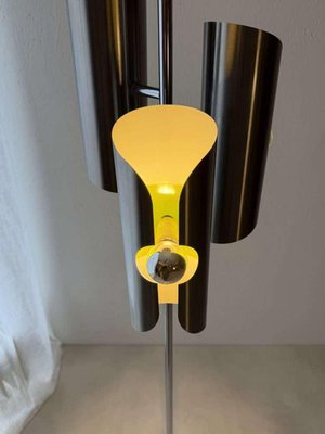 Space Age Floor Lamp in Brushed Aluminum from Polam for sale at Pamono