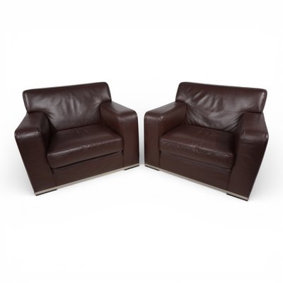 Apta Imprimatur Leather Armchairs by Antonio Citterio for B&B
