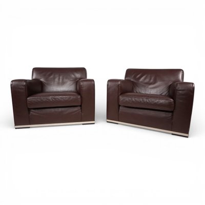 B&B ITALIA マクサルト「APTA」 オットマン アントニオ・チッテリオ Apta Imprimatur Leather Armchairs by Antonio Citterio for B&B