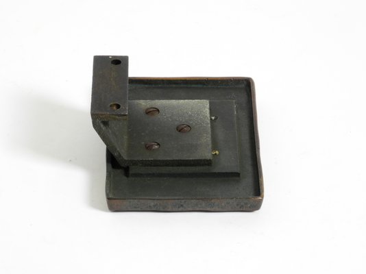 Large Brutalist Bronze Pull Handles with Letter Slot and Doorbell